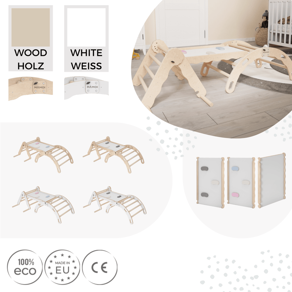MAMOI® SET: Climbing frame, triangle and slide, ages 1-3 years old