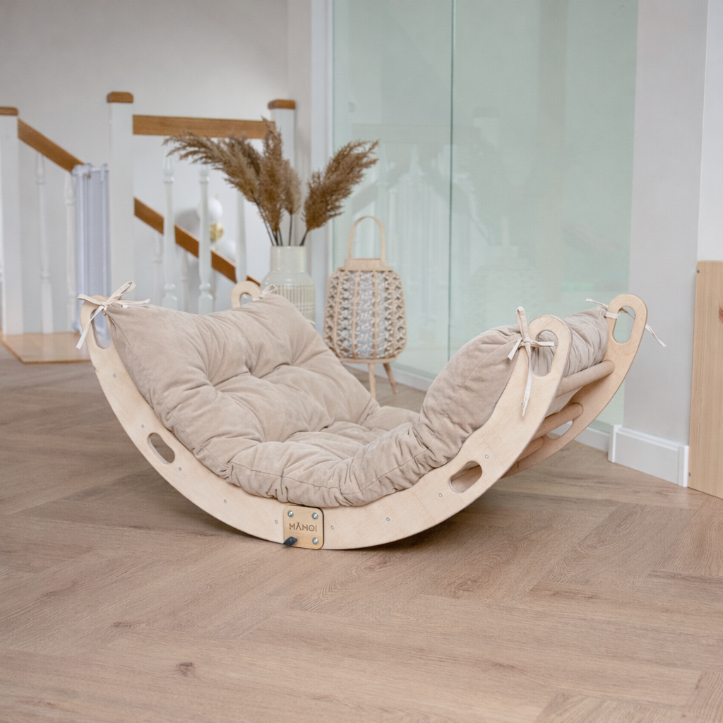 MAMOI® Montessori rocker with cushion & climbing arch