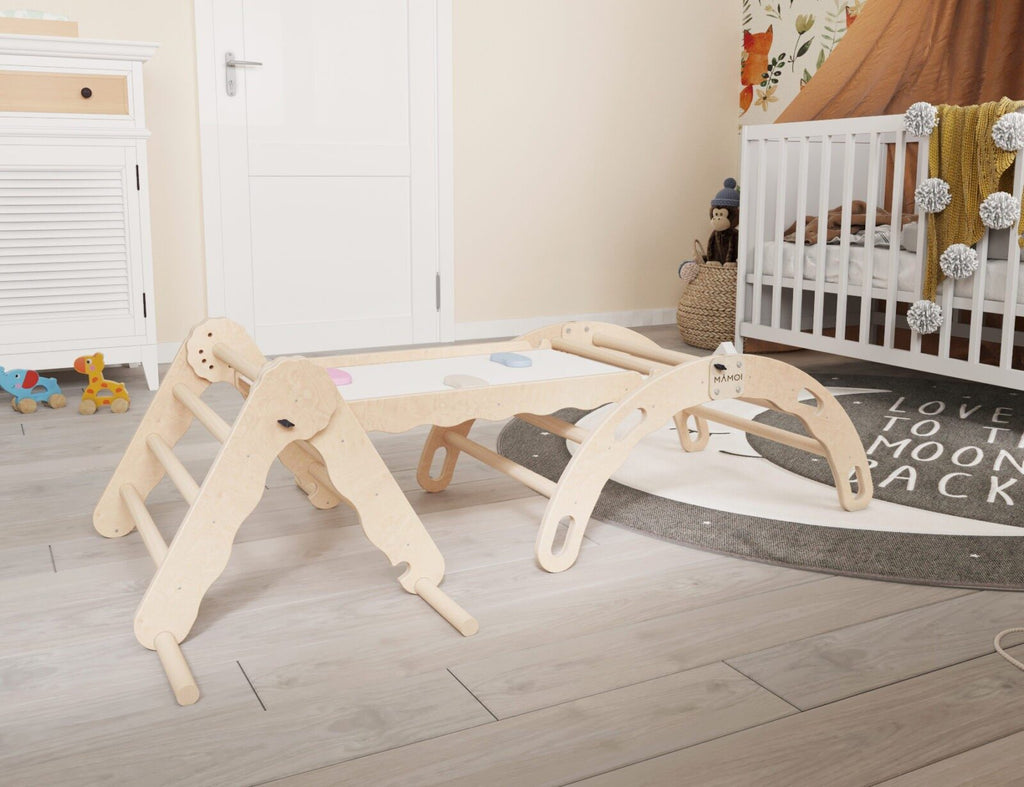 MAMOI® SET: Climbing frame, triangle and slide, ages 1-3 years old