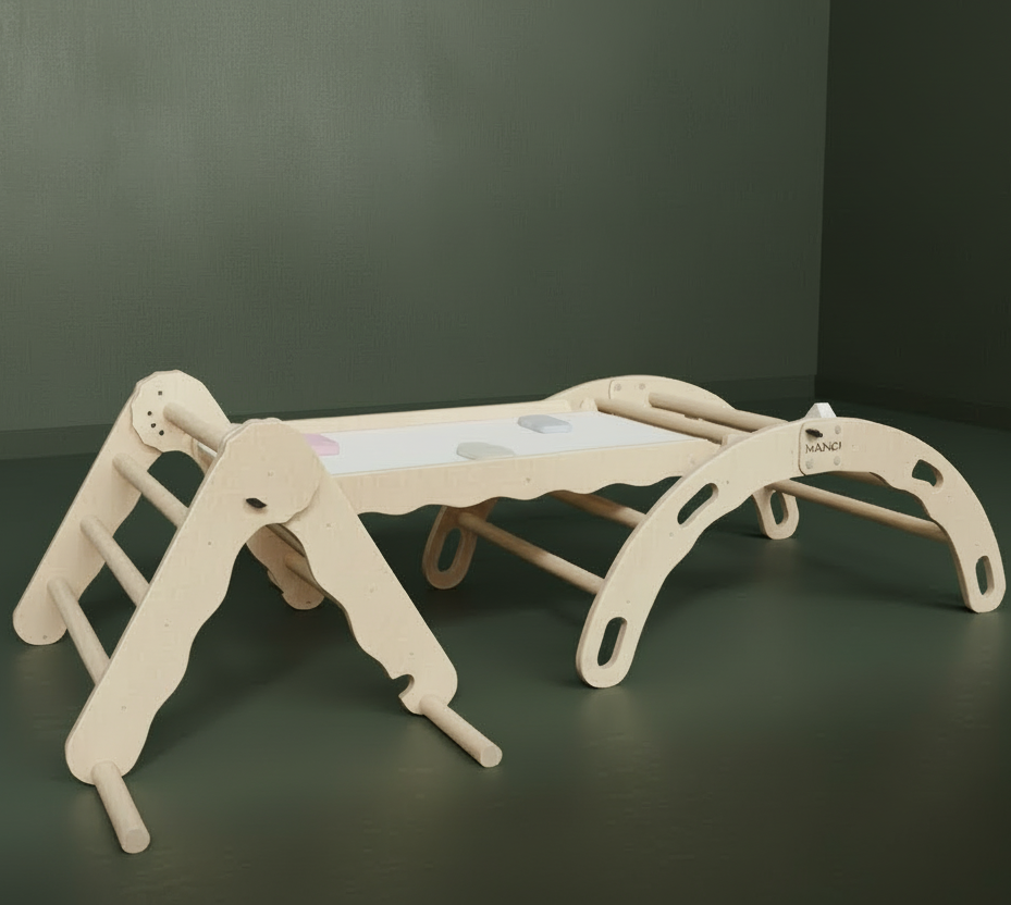 MAMOI® SET: Climbing frame, triangle and slide, ages 1-3 years old