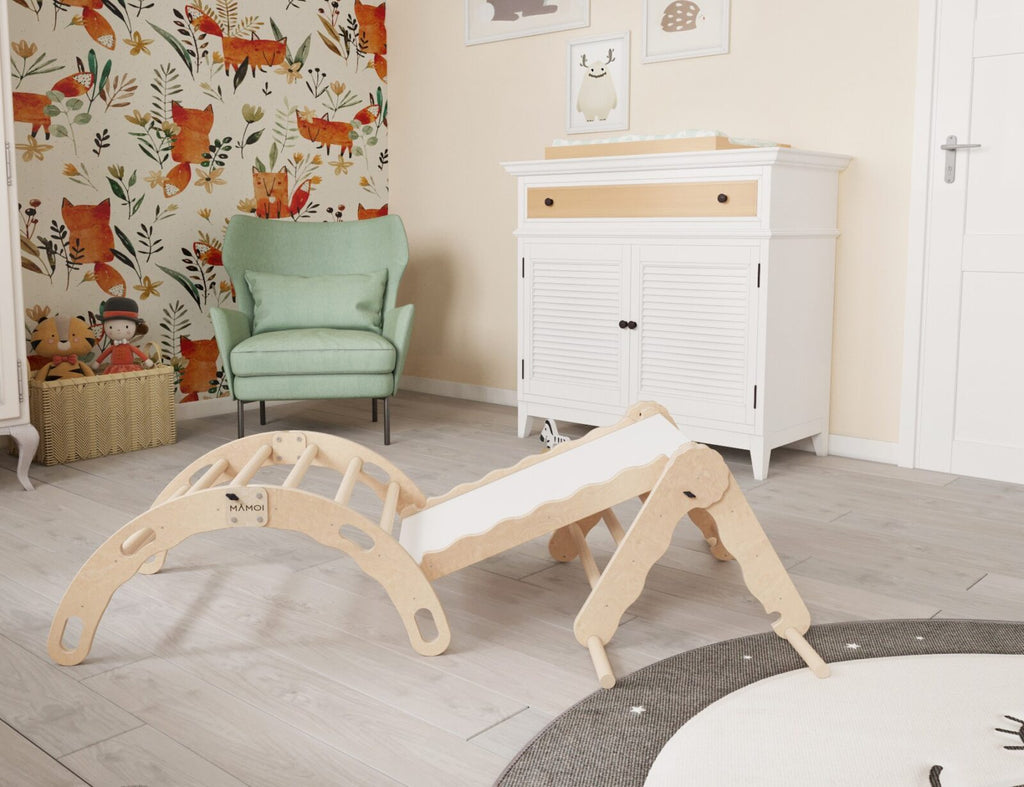 MAMOI® SET: Climbing frame, triangle and slide, ages 1-3 years old