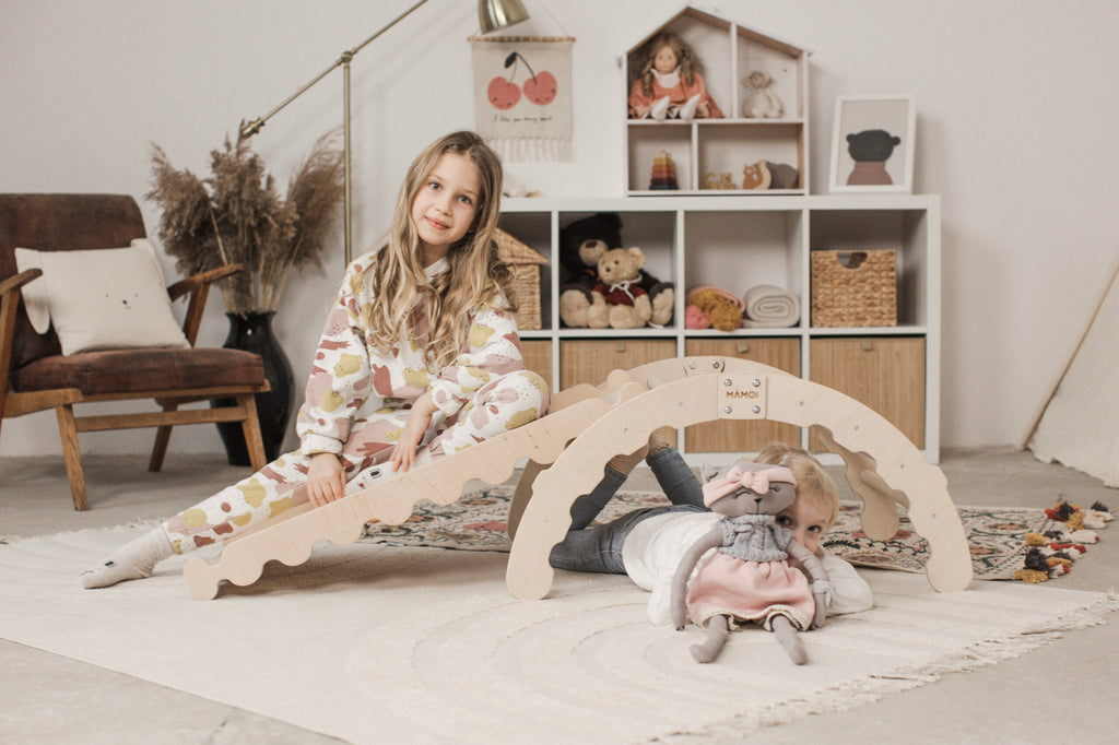 Indoor climbing frame for toddlers, Wooden Montessori climbing frame age 1-3