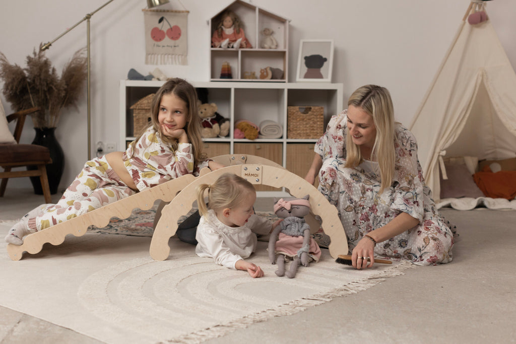 Indoor climbing frame for toddlers, Wooden Montessori climbing frame age 1-3